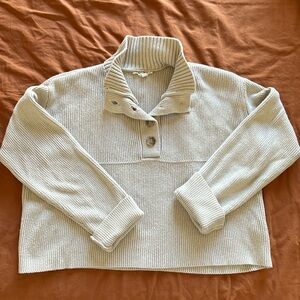 Cozy Half-Button Knit Sweater Shirt